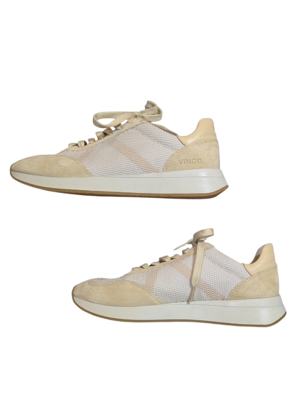 Vince "Ohara" Beige Mesh & Suede Lace-Up Sneaker Size 9.5M - Picture 6 of 11